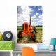 Old Orange Retro Tractor Wall Decal