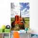 Old Orange Retro Tractor Wall Decal
