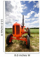 Old Orange Retro Tractor Wall Decal