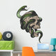Skull with Snake Wall Decal
