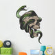 Skull with Snake Wall Decal