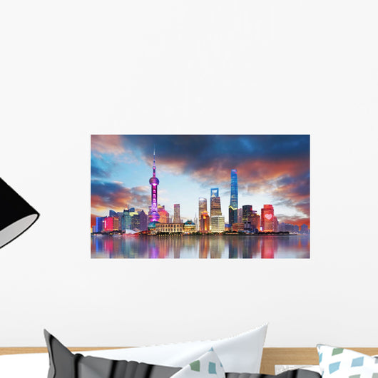 China Shanghai Skyline Wall Decal