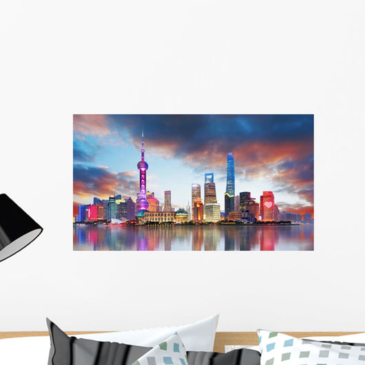 China Shanghai Skyline Wall Decal