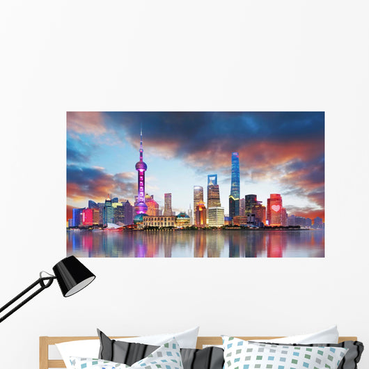 China Shanghai Skyline Wall Decal