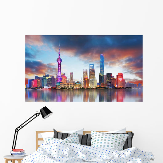 China Shanghai Skyline Wall Decal