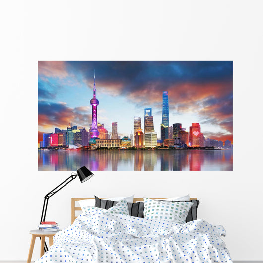 China Shanghai Skyline Wall Decal