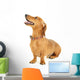 Dachshund Dog White Wall Decal