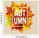 Autumn Typographic Fall Leaf Wall Decal