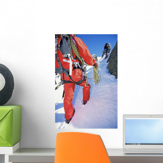 Young Men Mountain Climbing Wall Decal