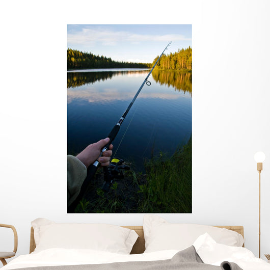 Fishing Calm Summer Lake Wall Decal