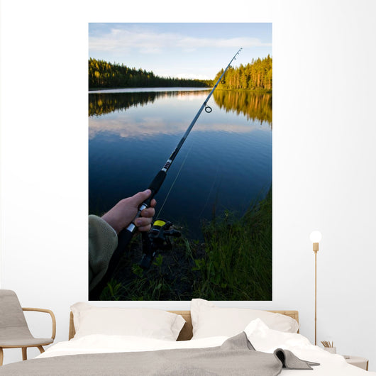 Fishing Calm Summer Lake Wall Decal