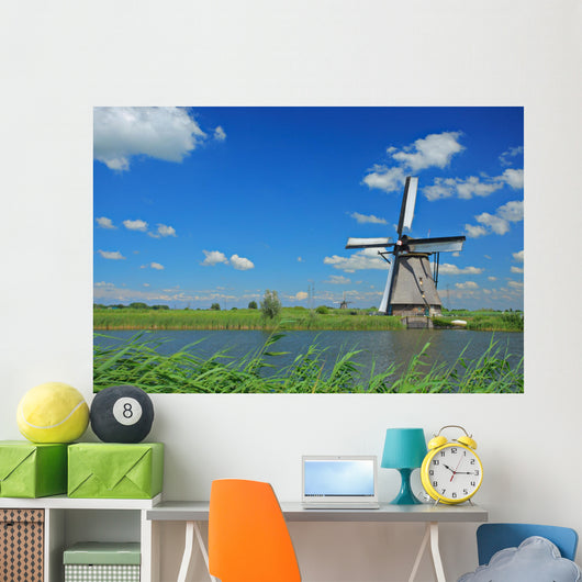 Windmill Kinderdijk Holland Wall Decal