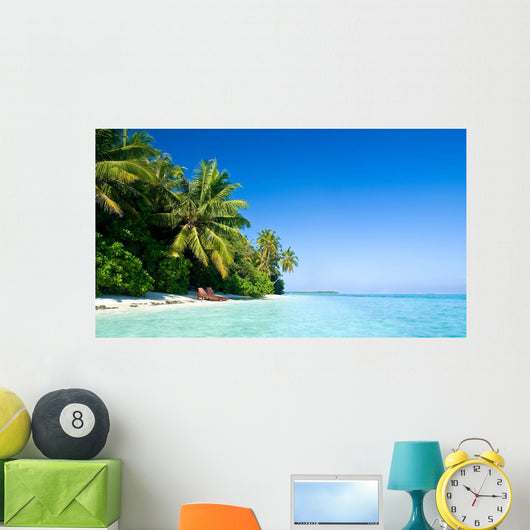 Lonely Tropical Beach Wall Decal