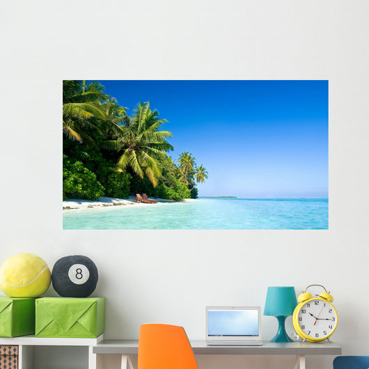 Lonely Tropical Beach Wall Decal