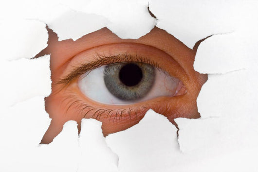 Eye Looking through Hole Wall Decal