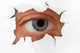 Eye Looking through Hole Wall Decal