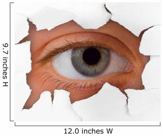 Eye Looking through Hole Wall Decal