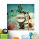 Aged and Worn Vintage Circus Sign Wall Decal