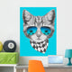 Sunglasses Hipster Cat Wall Decal