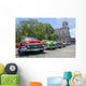 Vintage Multi-colored Taxis Cuba Wall Decal
