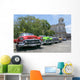 Vintage Multi-colored Taxis Cuba Wall Decal