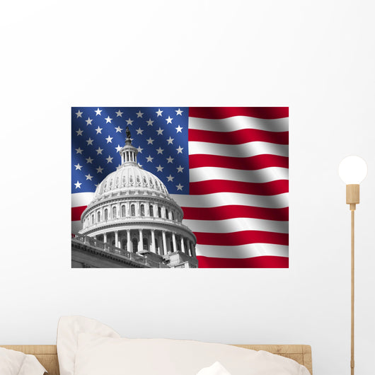 Us Capitol Building Washington Wall Decal
