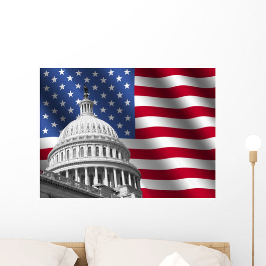 Us Capitol Building Washington Wall Decal