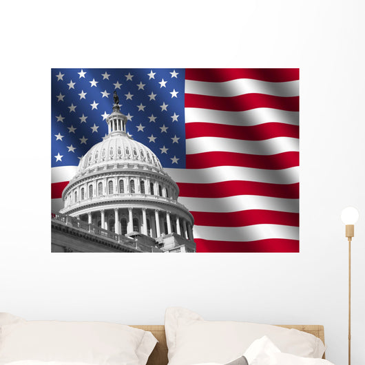 Us Capitol Building Washington Wall Decal