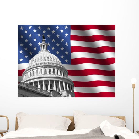 Us Capitol Building Washington Wall Decal