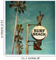 Vintage Surf Beach Sign Wall Decal