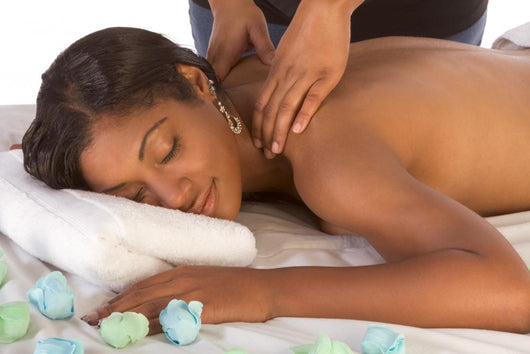 African-American Woman Getting Massage Wall Decal