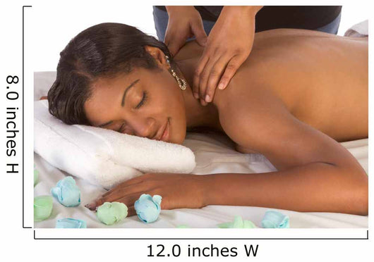 African-American Woman Getting Massage Wall Decal