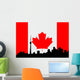 Toronto Skyline against Canadian Wall Decal