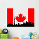 Toronto Skyline against Canadian Wall Decal