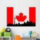 Toronto Skyline against Canadian Wall Decal