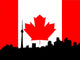 Toronto Skyline against Canadian Wall Decal