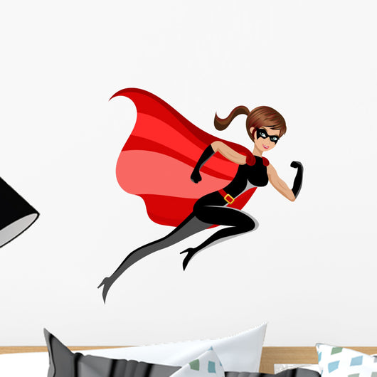 Superhero Sexy Beautiful Woman Wall Decal