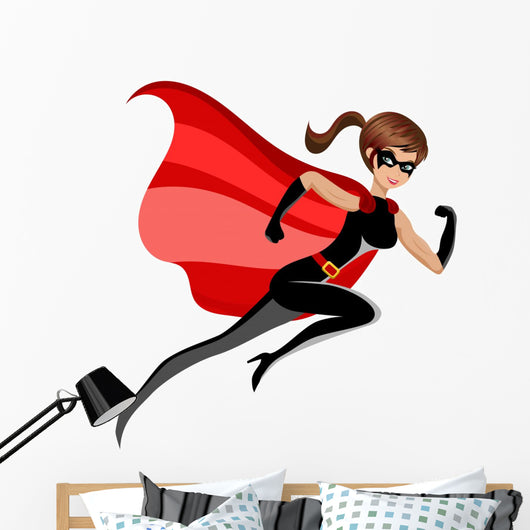 Superhero Sexy Beautiful Woman Wall Decal