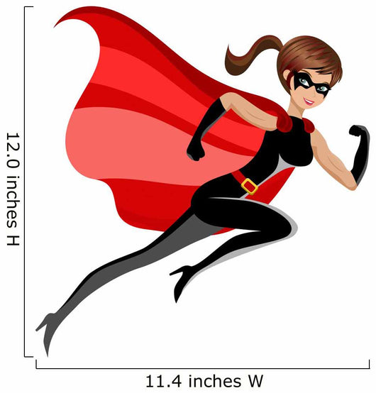 Superhero Sexy Beautiful Woman Wall Decal