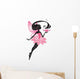 Delicate Pink Fairy Silhouette Wall Decal