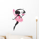 Delicate Pink Fairy Silhouette Wall Decal