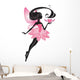 Delicate Pink Fairy Silhouette Wall Decal