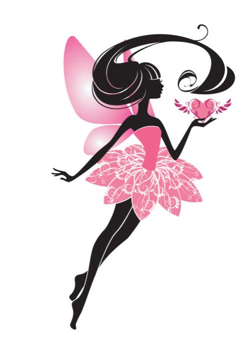 Pink Fairy Silhouette Sticker