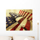 3D Render Glass American Wall Decal