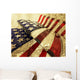 3D Render Glass American Wall Decal