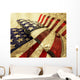 3D Render Glass American Wall Decal