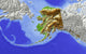 Alaska Shaded Relief Map Wall Decal