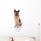 German Shepherd Sitting Front Wall Decal