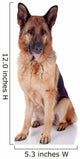 German Shepherd Sitting Front Wall Decal