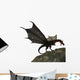 Fantasy Dragon Landing on a Rock Wall Decal